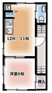 メゾンアサクサ【2階】の間取り