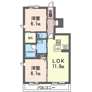 レヴィアI【1階】の間取り