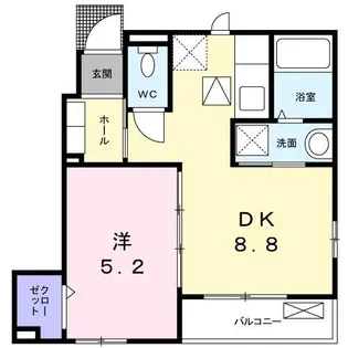 セレノ プリムラ【1階】の間取り