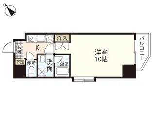 BAUHAUS東原【6階】の間取り