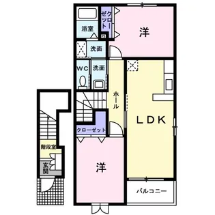 ヴァンク一ル A【2階】の間取り