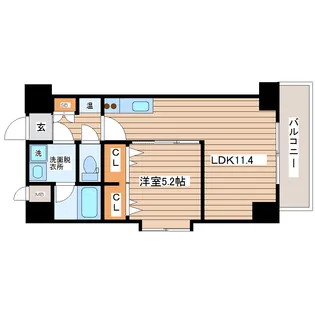 パークサイドレジデンス榴岡【5階】の間取り