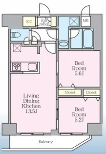 S-RESIDENCE板橋大山clair【1階】の間取り