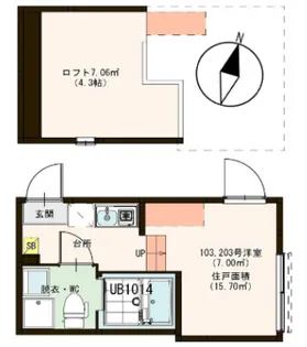 LUANA東十条【1階】の間取り