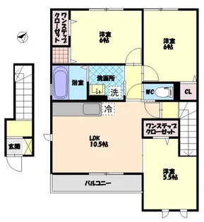 シャルムウィット【2階】の間取り