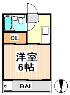 アレー世田谷【1階】の間取り