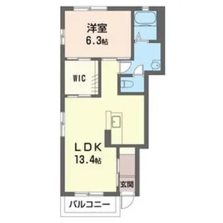 フォンテーヌブローB【1階】の間取り