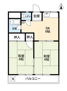 Kaguya海神6丁目【2階】の間取り