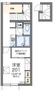 レオパレスグランフルールII【2階】の間取り