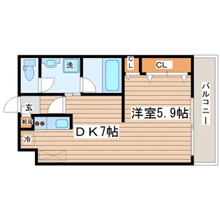 しゃとれ小松島【2階】の間取り