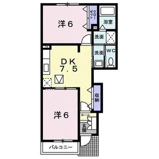 スマイル ティフォン B【1階】の間取り