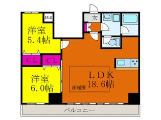 MS.hills千里丘south【4階】の間取り