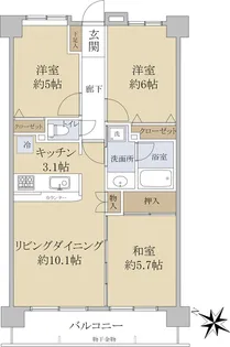 センチュリー川越II【3階】の間取り