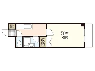 ボナハイツ川野【1階】の間取り