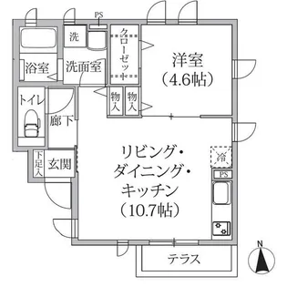 Arc奥沢B棟【1階】の間取り
