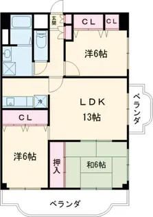 グロリア壱番館【3階】の間取り