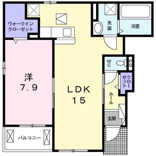 Maison de フルール【1階】の間取り
