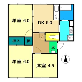 クローバハイツ【1階】の間取り