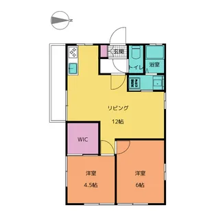サニーサイドハウス【2階】の間取り
