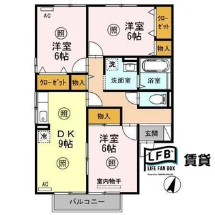 ベルドミール A棟【1階】の間取り