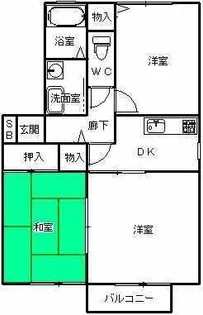 レジデンス岩田【1階】の間取り