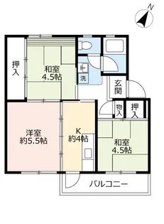 UR江南【5階】の間取り
