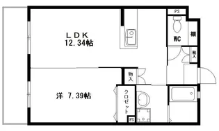 グランストーク西島【2階】の間取り