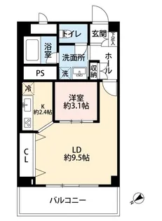 秀和恵比寿レジデンス【6階】の間取り