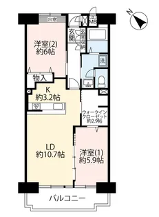 UR神代【7階】の間取り