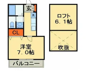 クリーク幕張【2階】の間取り
