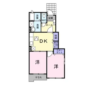 ガーデンハウスバーミィ【1階】の間取り