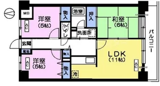 パレ・デ・フォーレ【5階】の間取り
