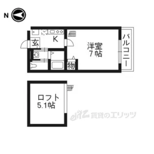 STABLE三条大宮【1階】の間取り