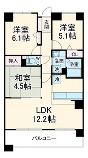 セレブコート蜆塚【7階】の間取り