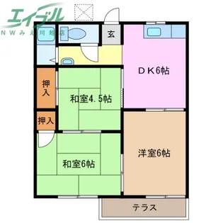 フォーブル水谷【1階】の間取り