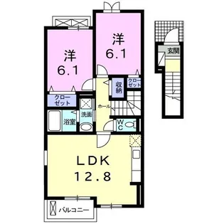 コンフォートI【2階】の間取り