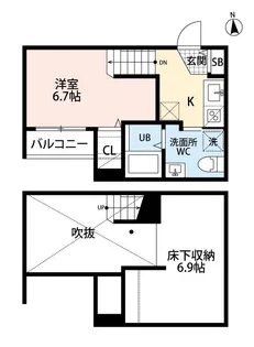 Affitto熊本駅南【2階】の間取り