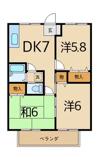 サザンプラザ長浜【2階】の間取り