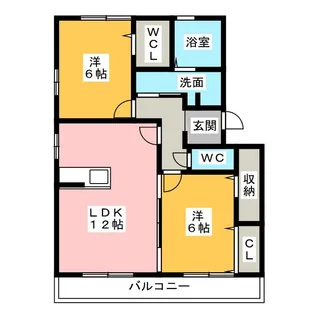 フェリーチェ A・B【2階】の間取り