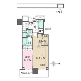 ザ・パークハウス晴海タワーズ クロノレジデンス【18階】の間取り