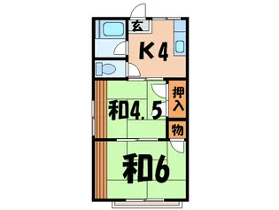 シティハイムヒラツカ【2階】の間取り