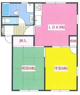 シルキーハイツB【1階】の間取り