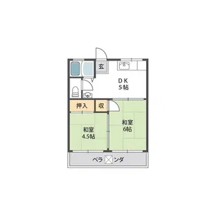 ビスタ岸部ハイツB棟【1階】の間取り
