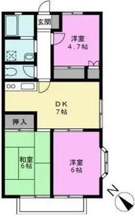 マインドハイム・ヴェルディA【2階】の間取り