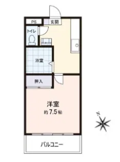 二和東ハイツ【3階】の間取り