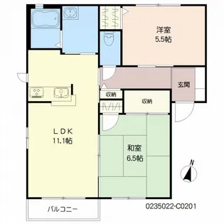 アムール III棟【2階】の間取り