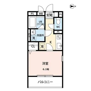ラヴェニール国分寺【2階】の間取り