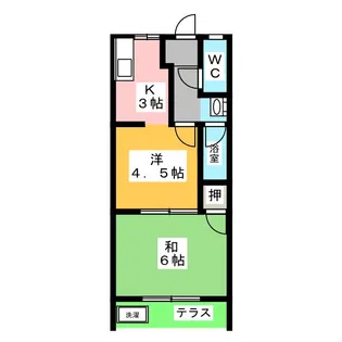 タウンロイヤル渡辺【1階】の間取り