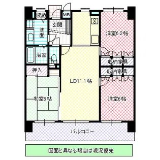 サーパス末広町【8階】の間取り
