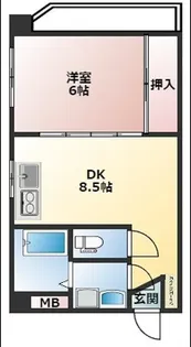 セリーヌ一銀【6階】の間取り